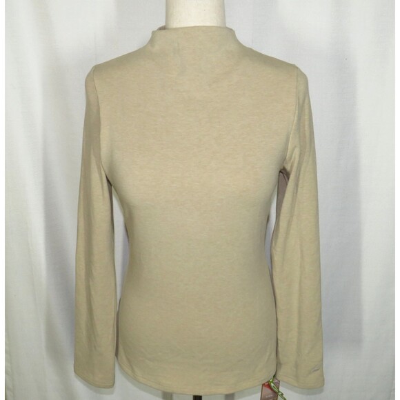 OGL EcoMousse ProWarm Mock Neck Long Sleeve Brami Top Biege Size Medium - Picture 4 of 11